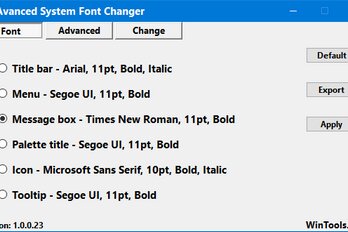 Advanced System Font Changer 1.2.0.36 Portable