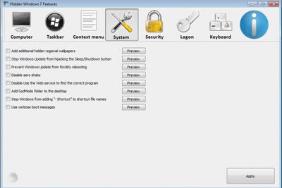 Hidden Windows 7 Features 1.3.0