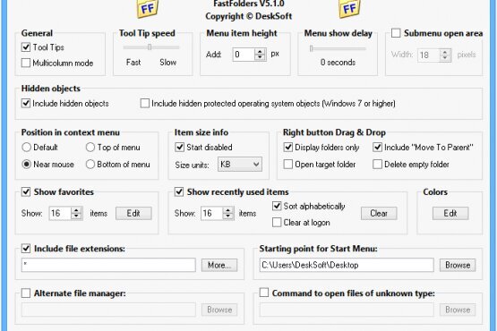 DeskSoft FastFolders 5.14.1 | Portable