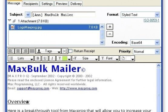 Maxprog MaxBulk Mailer Pro 8.8.8