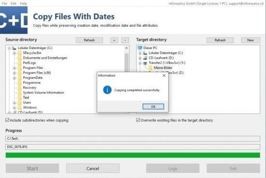 Infonautics Copy Files With Dates 1.15 | Portable