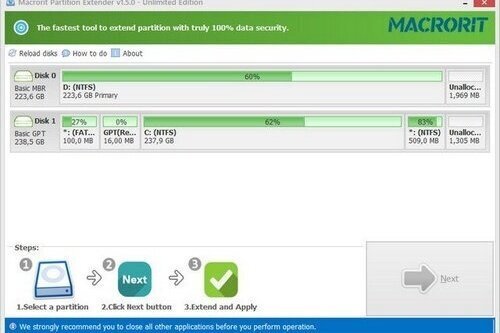 Macrorit Partition Extender 2.5.0 Pro | Enterprise | Server | Unlimited | Technical | Portable | WinPE