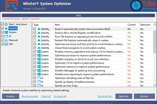 WinExt System Optimizer 1.0