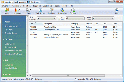 NCH Software Inventoria 11.06