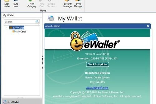 iliumsoft eWallet 8.12.0.38084