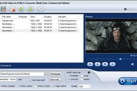 ThunderSoft Video to HTML5 Converter 4.5.0