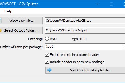 VovSoft CSV Splitter 2.0 | Portable