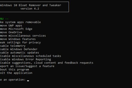 Windows 10 Bloat Remover and Tweaker 5.0 Portable