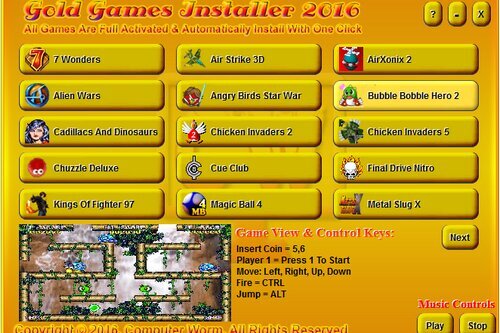 Gold Games Installer 2016