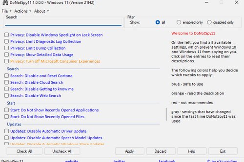 DoNotSpy11 1.2.1.0 | Pro | Portable