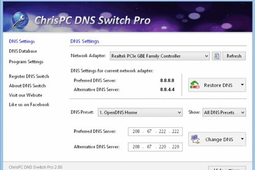 ChrisPC DNS Switch Pro 4.50