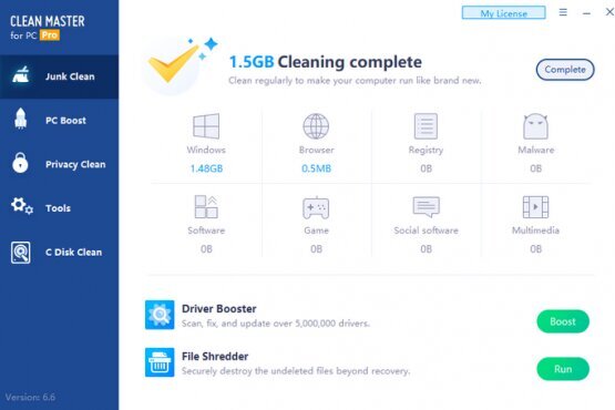 Clean Master for PC 6.6 | Portable