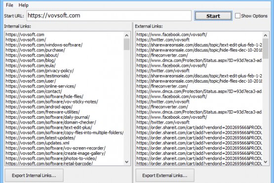 Vovsoft External Link Detector 1.6 | Portable