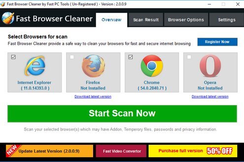 Fast Browser Cleaner 2.1.1.5