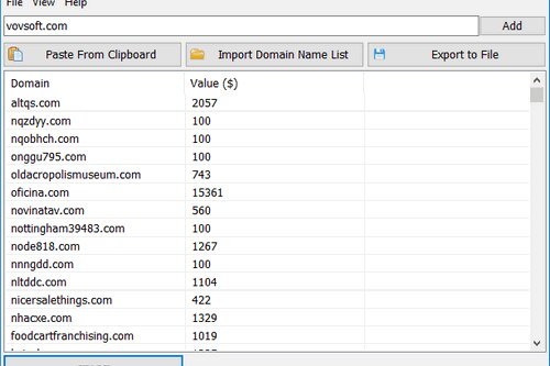 VovSoft Bulk Domain Appraisal 3.5 | Portable