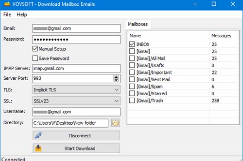 VovSoft Download Mailbox Emails 2.1 | Portable