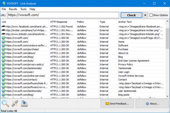 VovSoft Link Analyzer 2.0 | Portable