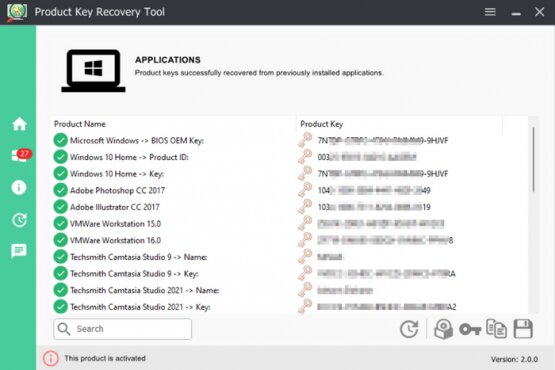 Product Key Recovery Tool 2.0.1 | Portable