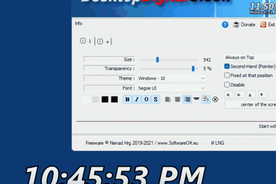 DesktopDigitalClock 5.15 | Portable