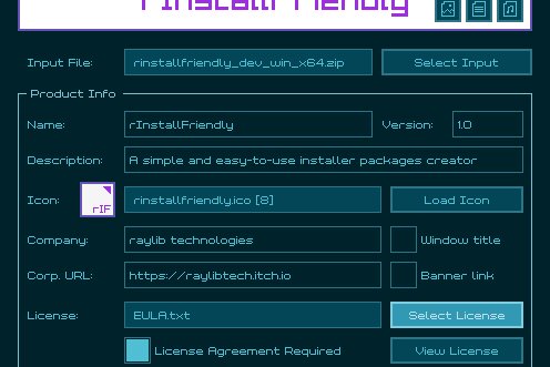 Raylib Technologies rInstallFriendly 1.0