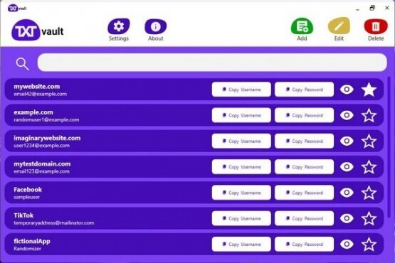 TXTvault Password Manager 1.1.0