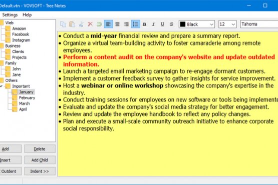 Vovsoft Tree Notes 1.6 | Portable