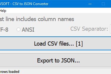 VovSoft CSV to JSON Converter 1.1 | Portable