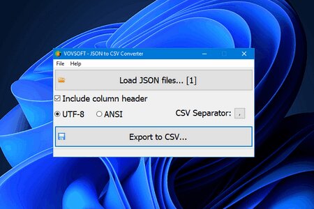 VovSoft JSON to CSV Converter 1.2