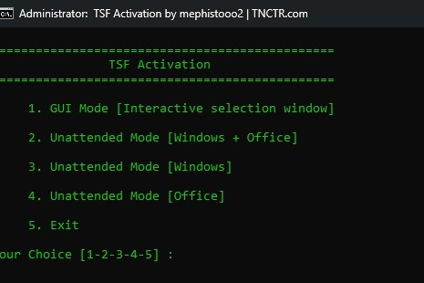 PowerShell TSF Activation v3