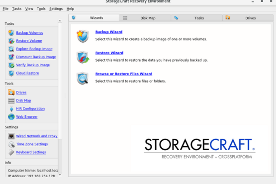 Arcserve StorageCraft ShadowProtect Recovery Environment 2.3.2.3